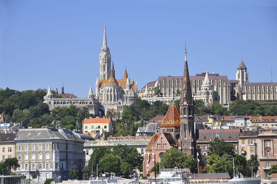 Matthias Church and Fisherman’s Bastion above the Danube in Budapest